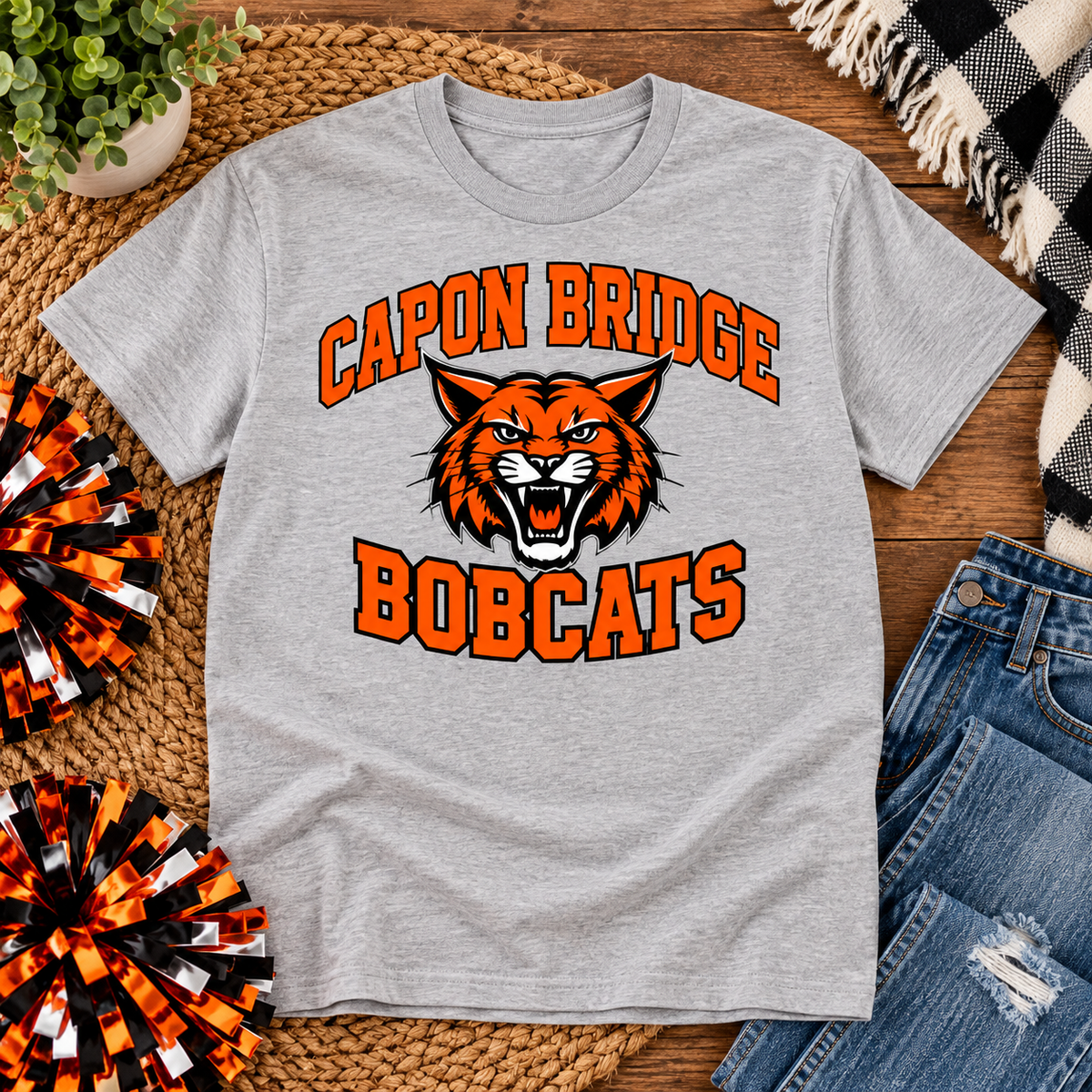 Capon Bridge Bobcats Bobcat Mascot T-Shirt