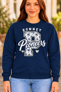 Romney Pioneers Floral P Navy Crewneck