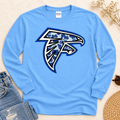 Falcons Light Blue blue spotted falcon long sleeve boutique flat lay
