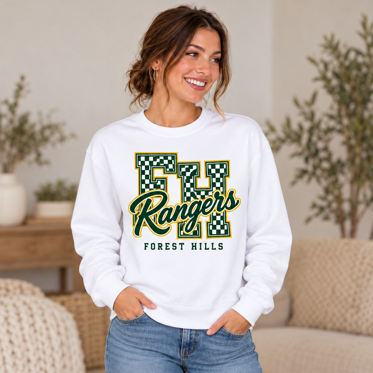 Forest Hills Rangers FH4 Crewneck square full boutique mockup
