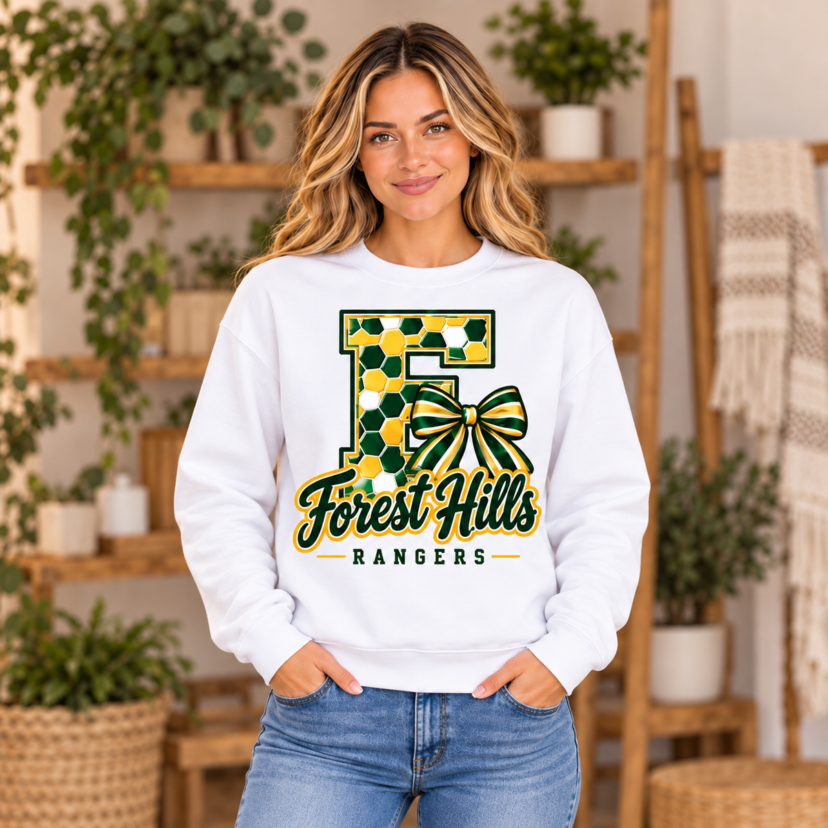 Forest Hills Rangers FH11 Crewneck square full boutique mockup