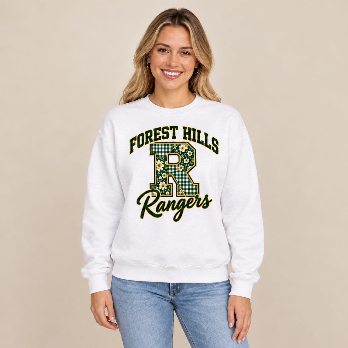 Forest Hills Rangers FH8 Crewneck square full boutique mockup