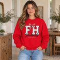 Fort Hill FH gingham red crewneck