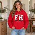Fort Hill Sentinels red gingham hoodie