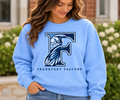 Frankfort Falcons navy F light blue Crewneck