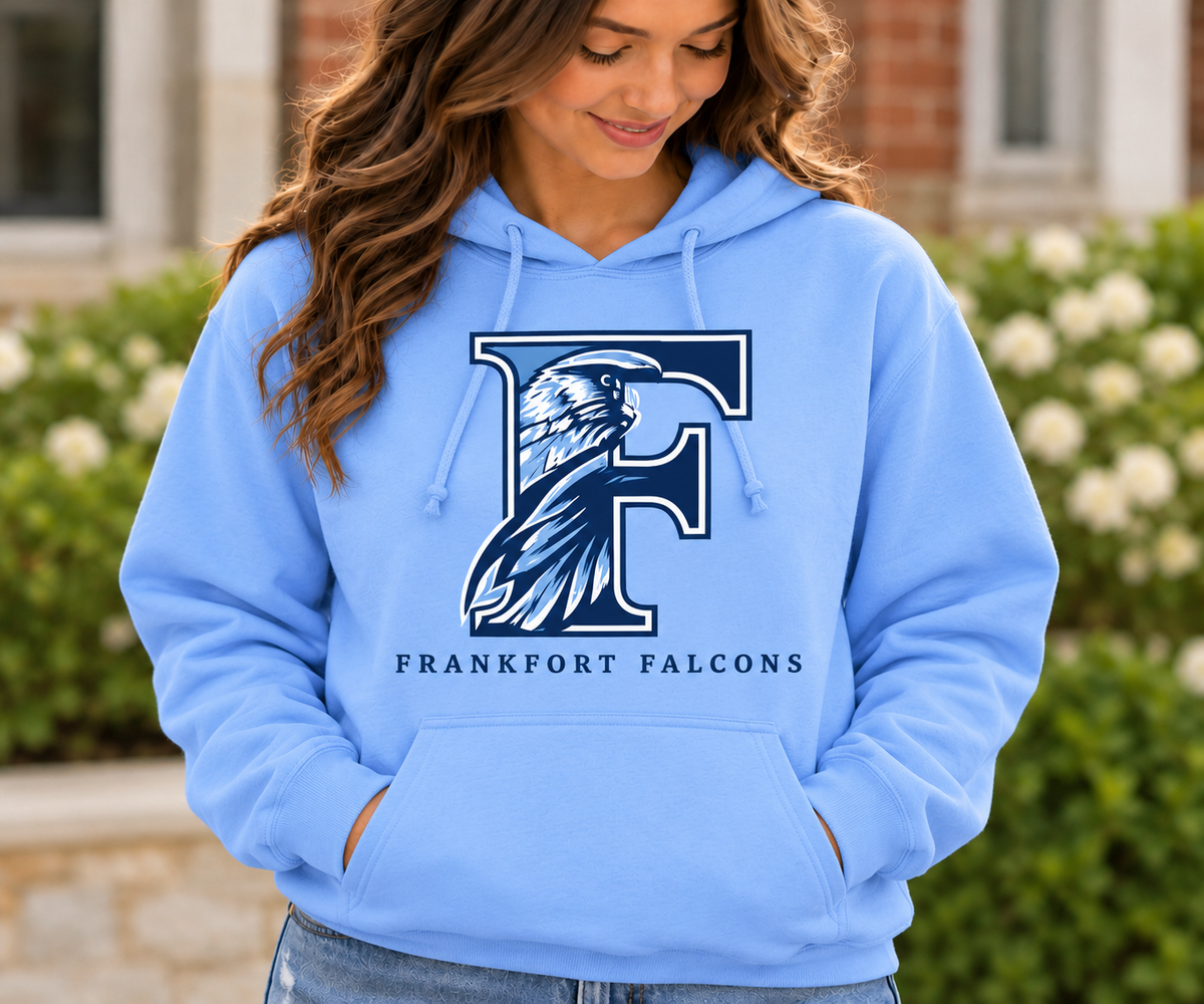 Frankfort Falcons navy F light blue Hoodie