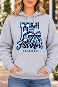 Frankfort Falcons honeycomb bow sport gray Hoodie