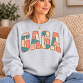 GAGA Ash Floral Patchwork Crewneck