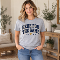 Here for the Game All-Sports T-Shirt in Sport Gray on woman model