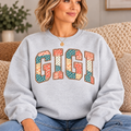 GIGI Ash Floral Patchwork Crewneck