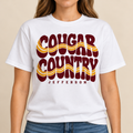 Jefferson Cougars Retro Cougar Country White T-Shirt
