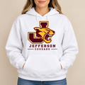 Jefferson Cougars Cougar J White Hoodie