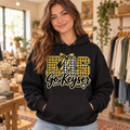 Model wearing black KHS Go Keyser hoodie