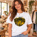 Keyser Tornado white tee with revised centered design size
