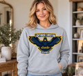 Lighthouse Seahawk Logo Navy and Gold Ash Hoodie