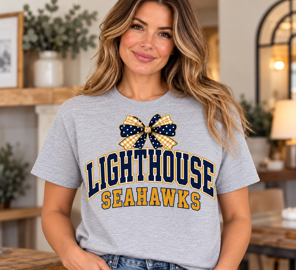 Lighthouse Seahawks Bow Sport Gray T-Shirt