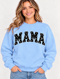 MAMA Light Blue Polka Dot Crewneck