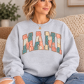 MAMI Ash Floral Patchwork Crewneck