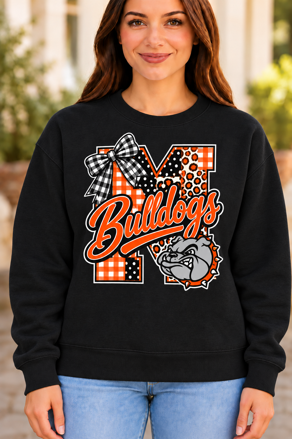 Martinsburg Bulldogs design 17 Black Crewneck