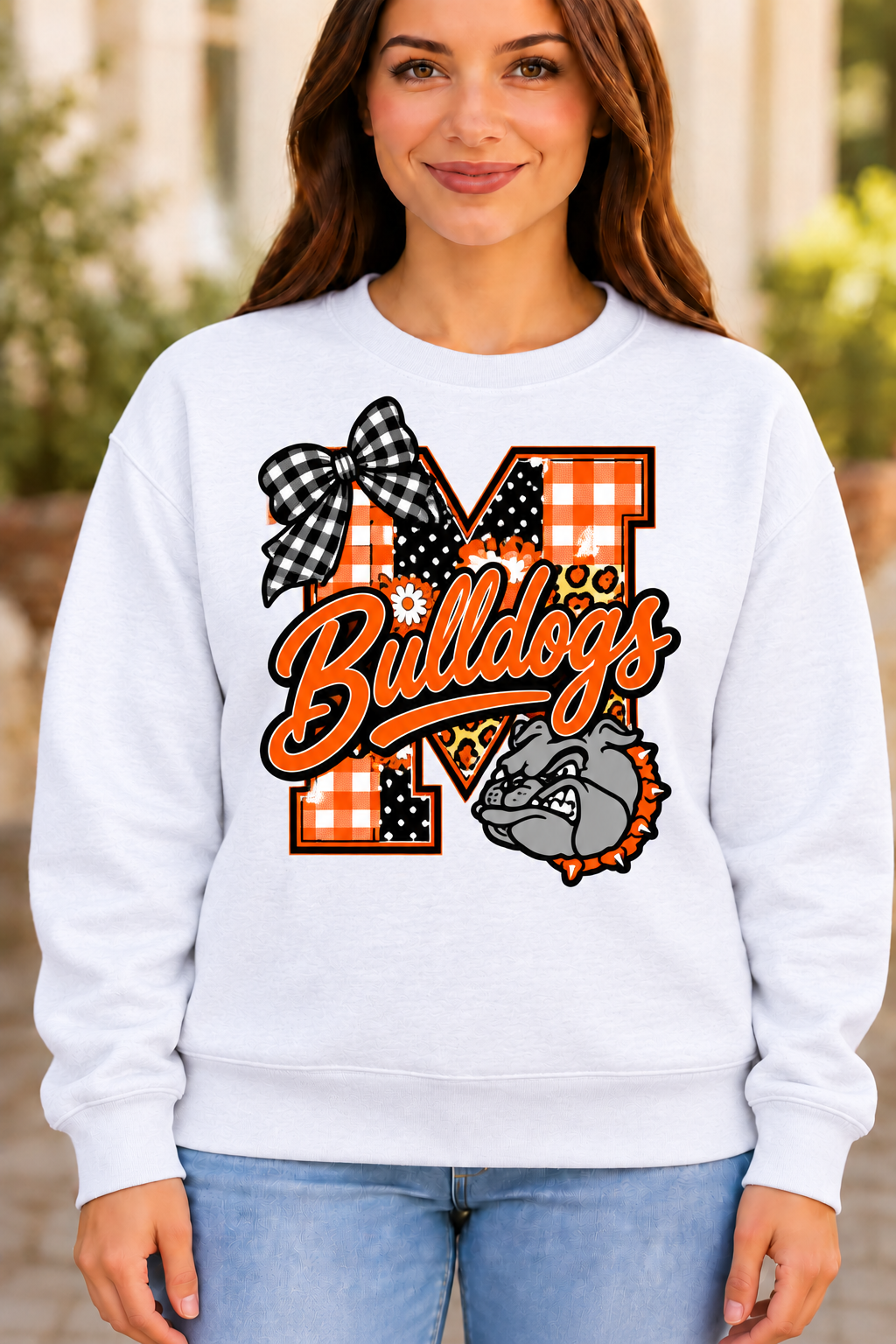 Martinsburg Bulldogs design 17 White Crewneck