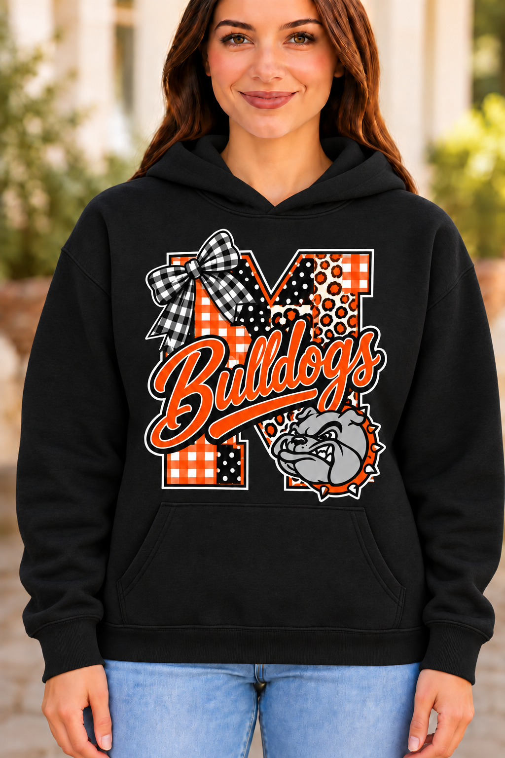 Martinsburg Bulldogs design 17 Black Hoodie