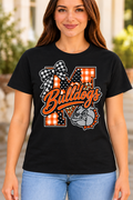 Martinsburg Bulldogs design 17 Black T-shirt