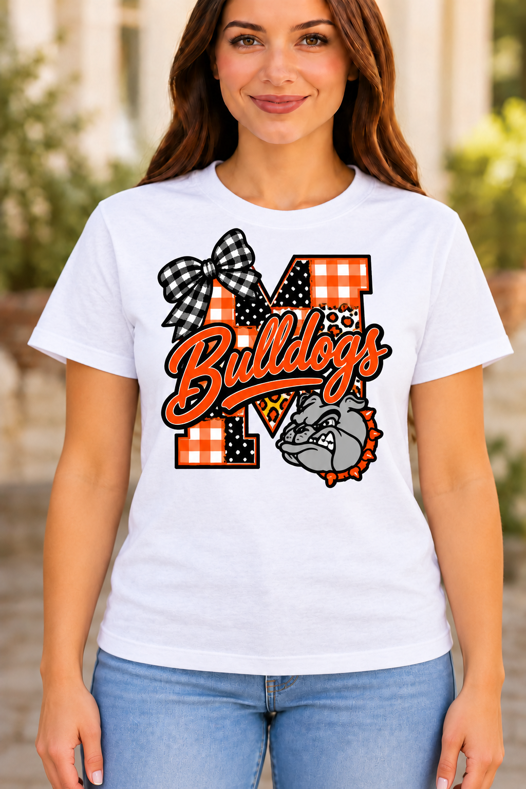 Martinsburg Bulldogs design 17 White T-shirt