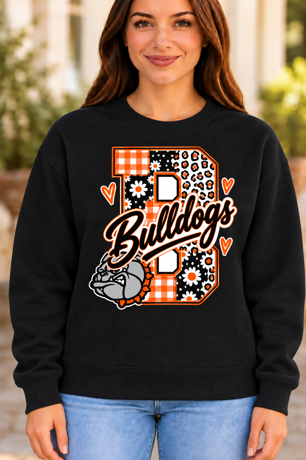 Martinsburg Bulldogs design 18 Black Crewneck