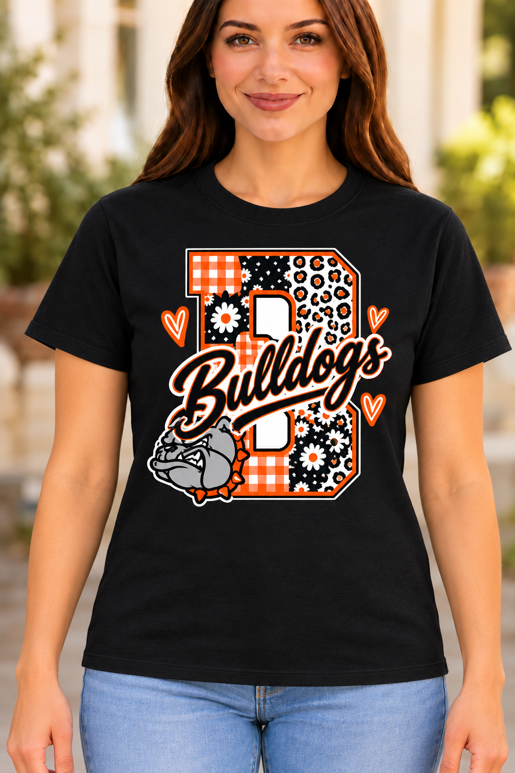 Martinsburg Bulldogs design 18 Black T-shirt