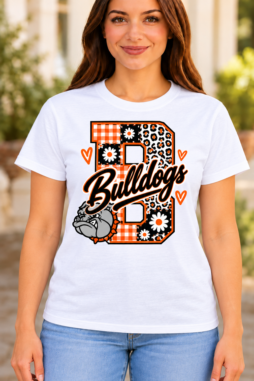 Martinsburg Bulldogs design 18 White T-shirt