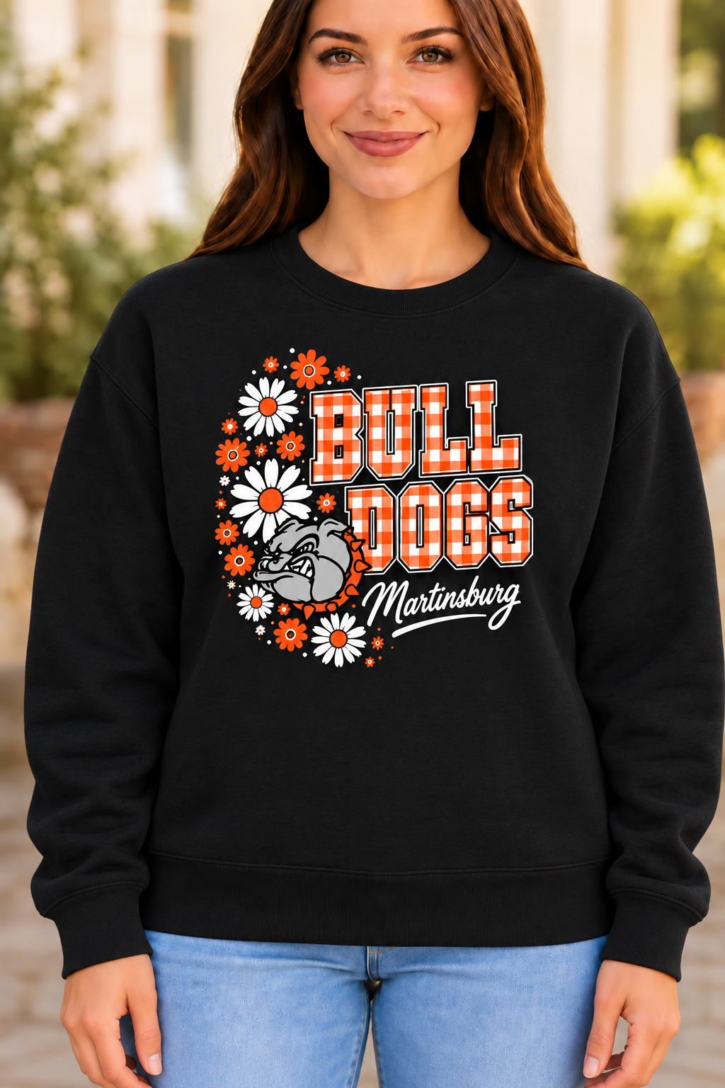 Martinsburg Bulldogs design 27 Black Crewneck