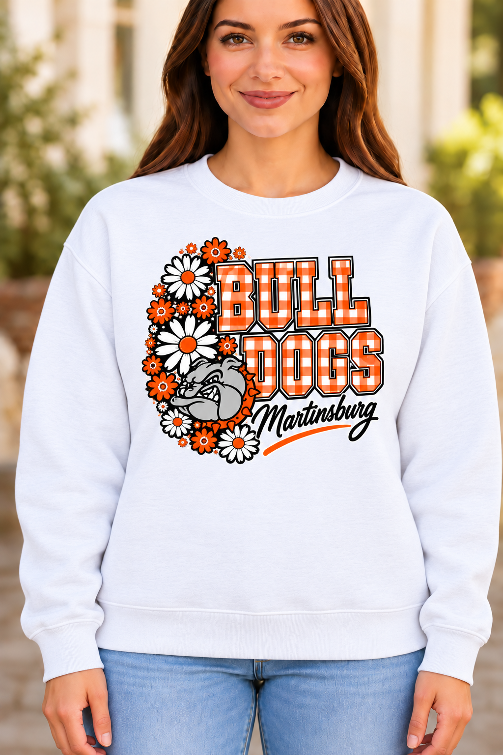 Martinsburg Bulldogs design 27 White Crewneck