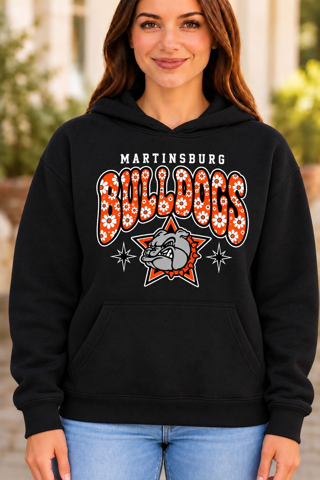 Martinsburg Bulldogs design 28 Black Hoodie