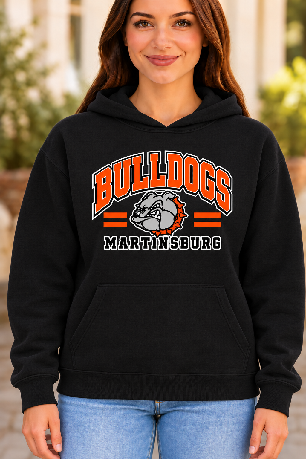 Martinsburg Bulldogs design 30 Black Hoodie