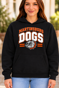 Martinsburg Bulldogs design 33 Black Hoodie