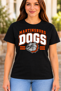 Martinsburg Bulldogs design 33 Black T-shirt