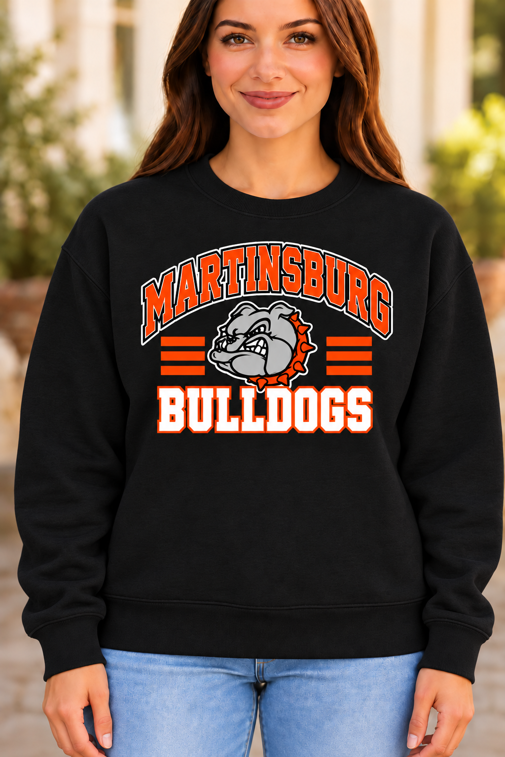 Martinsburg Bulldogs design 35 Black Crewneck