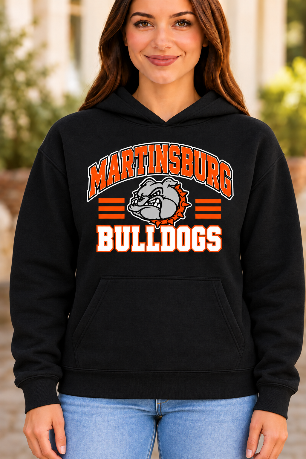 Martinsburg Bulldogs design 35 Black Hoodie