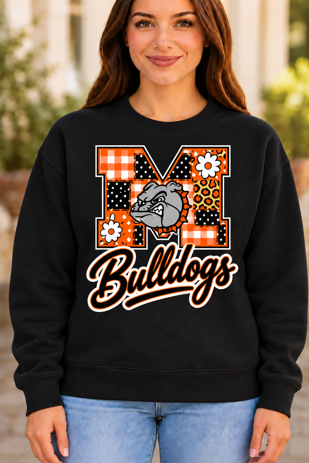 Martinsburg Bulldogs design 9 Black Crewneck