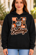 Martinsburg Bulldogs Patchwork Daisy M Black Hoodie