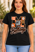 Martinsburg Bulldogs design 9 Black T-shirt