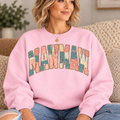 MAWMAW Pink Floral Patchwork Crewneck