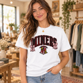 Miners Maryland Bow White T Shirt boutique model mockup
