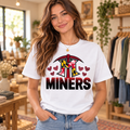 Miners Maryland Hearts White T Shirt boutique model