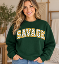 Mount Savage SAVAGE polka dot forest green crewneck