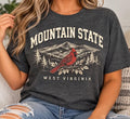 Mountain State West Virginia cardinal charcoal T-shirt