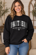 Northern Bedford County Panthers Patchwork Black Crewneck