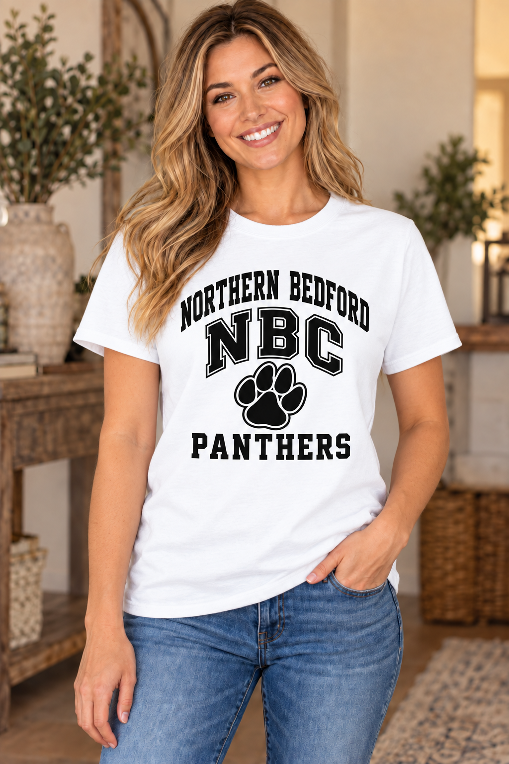 Northern Bedford County NBC Paw White T-Shirt