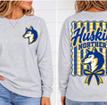 Northern Huskies gray long sleeve front and back