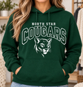 North Star Cougars Varsity Cougar Forest Green Hoodie